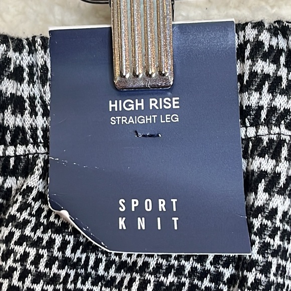 NWT Lands End Womens Black Glen Plaid Jacquard Sport Knit Pants 2X PLUS SIZE - Picture 5 of 11